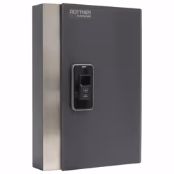 Rottner T06218, Acier, Anthracite, 24 crochet(s), Lecteur d'empreinte digitale, 265 x 60 x 385 mm, 260 x 55 x 335 mm