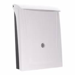Rottner T06256, Boîte aux lettres encastrable, Polyvinyl chloride (PVC), Noir, Blanc, Clé, Haut, Devant