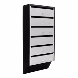 Rottner T06368, Boîte aux lettres encastrable, Acier, Noir, Gris clair, verticale, Clé, 1 pièce(s)