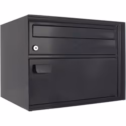 Boîte aux lettres - Rottner - Enzian - Noir-gris - Acier - Serrure à cylindre et clic