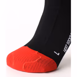 Lenz Heat Sock 6.1 Toe Cap Compression Chaussettes chauffantes, noir-rouge, taille 35 - 38 pour Hommes