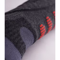 Lenz Heat Sock 5.1 Toe Cap Regular Fit Unisexe Chaussettes remontant jusqu'aux genoux Anthracite, Rouge 1 paire(s)
