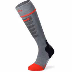 Lenz Heat Sock 5.1 Toe Cap Slim Chaussettes chauffantes, noir-gris-rouge, taille 39 - 41 pour Hommes