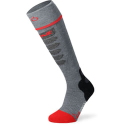 Lenz Heat Sock 5.1 Toe Cap Slim Chaussettes chauffantes, noir-gris-rouge, taille 39 - 41 pour Hommes