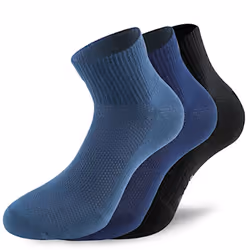 Lenz Performance Quarter Tech Chaussettes, noir-bleu, taille 35 - 38 pour Hommes