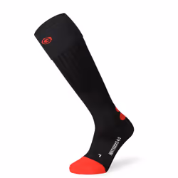 Lenz Heat Sock 4.1 Toe Cap Chaussettes chauffantes, noir-rouge, taille 45 - 47 pour Hommes