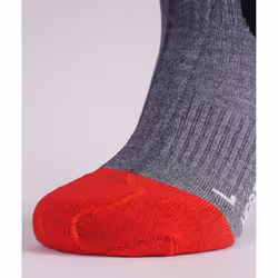 Lenz Heat Sock 5.1 Toe Cap Slim Chaussettes chauffantes, noir-gris-rouge, taille 45 - 47 pour Hommes