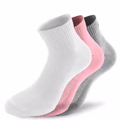 Lenz Performance Quarter Tech Chaussettes, gris-blanc-rose, taille 35 - 38 pour Hommes