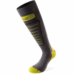 Lenz 1.0 Skiing Chaussettes, gris-jaune, taille 39 - 41 pour Hommes