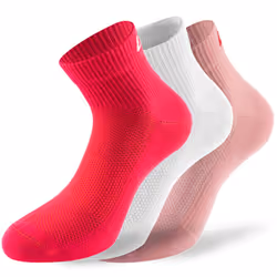 Lenz Performance Quarter Tech Chaussettes, blanc-rouge-rose, taille 35 - 38 pour Hommes - Vue supplémentaire 3