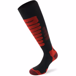 Lenz Skiing 3.0 Chaussettes, gris-rouge, taille 45 - 47 pour Hommes