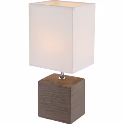 GLOBO Geri lampe de table E14 40 W Marron, Blanc