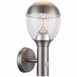 Description Élégante lampe murale d'extérieur dans un style moderne. Avec l'aide du détecteur de mouvement, vous n'avez plus  ...