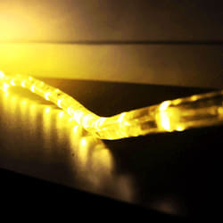 Vollmer - Tuyau lumineux led jaune Extérieur Jardin Tuyau lumineux jaune Éclairage de terrasse, 1,5m de conduite d'alimentation, 144x led 0,06W, l