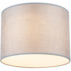 Globo - Plafonnier sommeil chambre textile abat-jour lampe spot gris 24689D