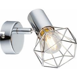 Spot mural lampe chrome salon salle de travail cage spot lampe réglable Globo 54802-1 xara i