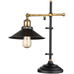 Globo - Lampe de table vintage salon de travail ancienne lampe laiton noir réglable en hauteur 15053T