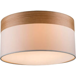 Plafonnier - Chipsy - beige - bois métal - ø 40cm - E27 - - Globo