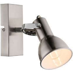 Applique murale spot de lampe d'éclairage mobile en métal nickel mat chambre de lit