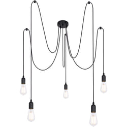 Suspension - Oliver - noir - corde - ø 15cm - E27 - - Globo