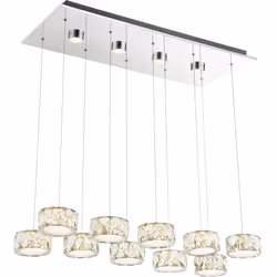 Description L'élégante et à la fois moderne suspension Amur, impressionne par son design et sa qualité. Dix spots pendulaires ...