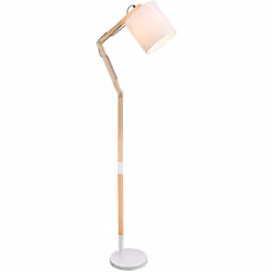 Description Ce lampadaire moderne, de la série Mattis, se caractérise par son aspect bois et sa couleur blanche. En raison de ...