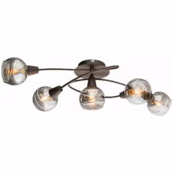 la description Avec ce plafonnier de couleur bronze au design élégant, la série de lampes Isla, de beaux accents sont posés.  ...