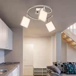 Description Spots de plafond modernes pour votre intérieur. Les trois spots carrés sont non seulement élégants, mais ils écla ...