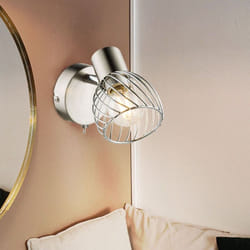 Spot liseuse salon chambre cage veilleuse chrome lampe mobile