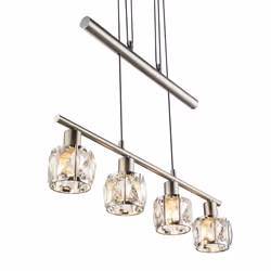 GLOBO Kris éclairage de plafond Nickel E14