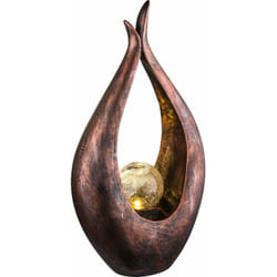 Globo - led Solaire Extérieur Lampe Balcon Stand Lumière Balle En Verre Bas Bronze Projecteur Oscillant 33468
