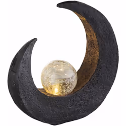 description Lampe solaire en forme de croissant de lune avec boule de verre. La lampe est facile à installer. Il est simpleme ...