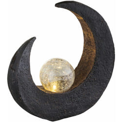 LED Crescent Moon Lampe Solaire Jardin Chemin Éclairage Stand Porche Verre Ball Floor Luminaire Globo 33469