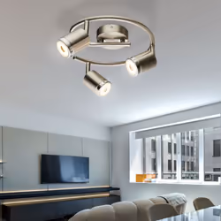 Description Ce spot de plafond futuriste et chromé de la série de produits Comore impressionne par son design moderne. Les la ...