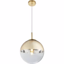 Suspension boule de verre or transparent D 25 cm VARUS