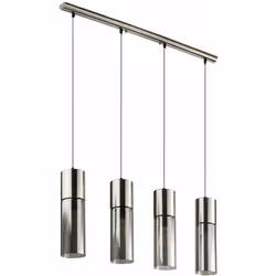 Description La lampe suspendue en nickel mat Annika, impressionne par sa simplicité et son élégance. Les quatre luminaires cy ...