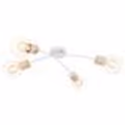 Plafonnier métal blanc métal imitation bois métal blanc LxWxH:780x380x210 excl. 4xE27 40W 230V