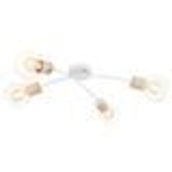 Plafonnier métal blanc métal imitation bois métal blanc LxWxH:780x380x210 excl. 4xE27 40W 230V
