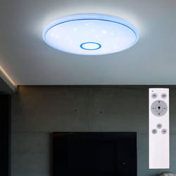 Globo - Plafonnier Smart led dimmable Plafonnier à changement de couleur Plafonnier avec commande vocale par app, changement de couleur, 1x 30 w