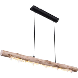 Suspension - Felicitas - naturel - bois - grande lampe de - Globo