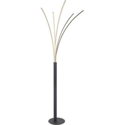Lampadaire Lampadaire led avec variateur tactile lampe de salon lampe d'appoint métal noir, dimmable, 36W 910lm 3000K, h 187 cm