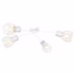 Globo - Plafonnier design Luise - Blanc et argent