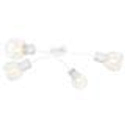 Globo - Plafonnier design Luise - Blanc et argent