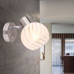 Globo - Applique murale luminaire projecteur pivotant éclairage en verre couloir hall bureau