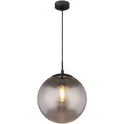 Suspension - Blama - noir - verre verre fumé - ø 30cm - - Globo