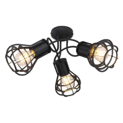 Globo Clastra - Spot Plafonnier Industriel Noir