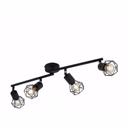 Description générale Le spot de plafond Xara I convainc par son design élégant. Les quatre cages métalliques mobiles en forme ...