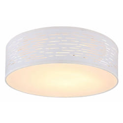 Plafonnier - Barca - blanc - métal - ø 38cm - led - - Globo