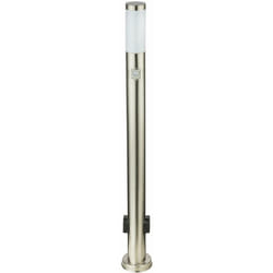 Globo - Lampadaire extérieur led en acier inoxydable avec capteur de mouvement, lampe sur pied de jardin, spot pour porche 3159KSLED