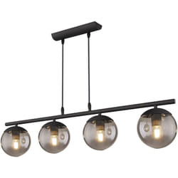 Suspension - Blama - noir - verre verre fumé - grande - Globo